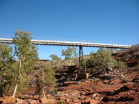 Water pipeline across Fortescue River, Snappy Gum trail